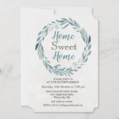 Aquarelle rustique Wreath Invitation au réchauffem (Devant)