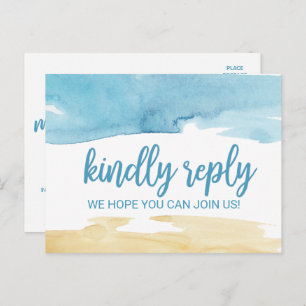 Aquarelle Sable et menu mer Choix RSVP