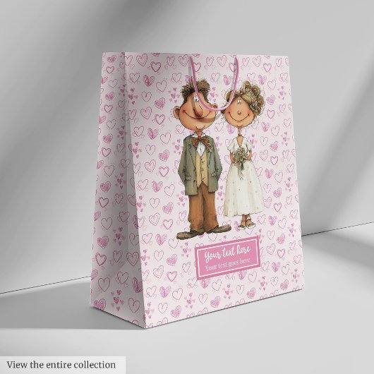 Aquarelle sac cadeau pour les jeunes mariés pour m