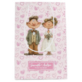 Aquarelle sac cadeau pour les jeunes mariés pour m (Devant)