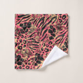 Aquarelle Safari animal Imprimer (Gant de toilette)