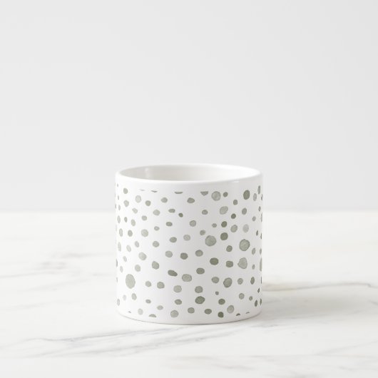 Aquarelle Sage Confetti Points Espresso Mug (Devant)