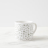 Aquarelle Sage Confetti Points Espresso Mug (Devant droit)