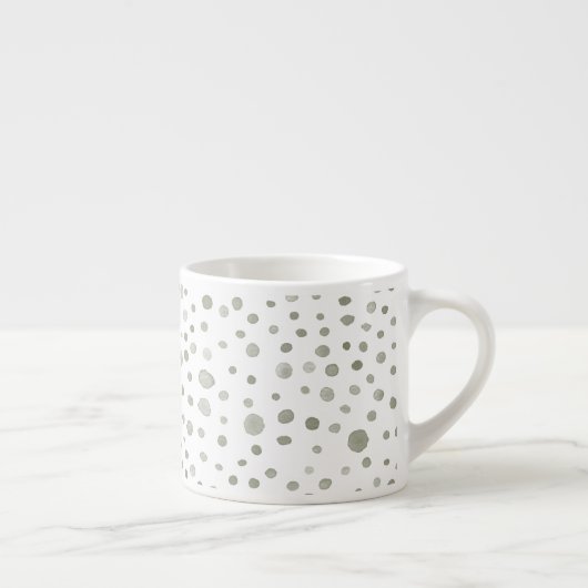 Aquarelle Sage Confetti Points Espresso Mug (Droite)
