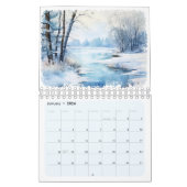 Aquarelle Saisonnière Pages du calendrier des murs (Jan 2026)