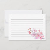 Aquarelle Sakura - carte de recette (Dos)