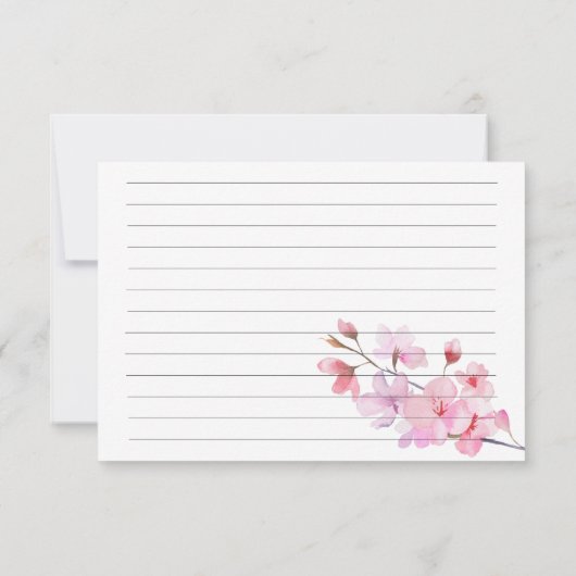 Aquarelle Sakura - carte de recette (Dos)