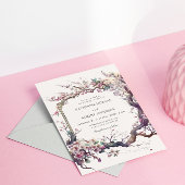 Aquarelle Sakura Cherry Flower Faire-part de maria