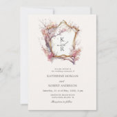 Aquarelle Sakura Cherry Flower Faire-part de maria (Devant)