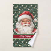 Aquarelle Santa Claus Ensemble de serviettes de ba (Serviette à main)