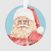 Aquarelle Santa Claus Snowflake Wreath (devant)
