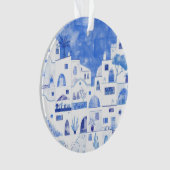 Aquarelle Santorin Grèce (devant)