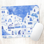 Aquarelle Santorin Grèce<br><div class="desc">Une aquarelle de paysage de la belle île grecque de Santorin. Art original de Nic Squirrell.</div>