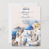 Aquarelle Santorini Destination Invitation nuptial (Devant)