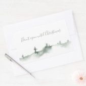 Aquarelle Scene hivernale Stickers Rectangle de sc (Enveloppe)