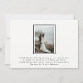 Aquarelle Script 2 Mariage photo Carte de remercie (Dos)