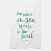 Aquarelle Sea Quote Serviette de cuisine (Vertical)