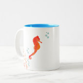 Aquarelle Seahorse Mug - Cute Ocean Animal Cup pou (Devant gauche)