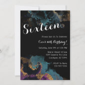 Aquarelle Seize Anniversaire Invitation (Devant)