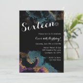 Aquarelle Seize Anniversaire Invitation (Debout devant)