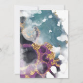 Aquarelle Seize Anniversaire Invitation (Dos)