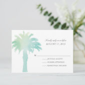 Aquarelle Serene Palm Tree | Mariage RSVP (Debout devant)