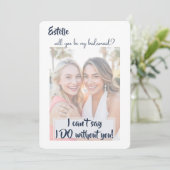 Aquarelle Serez-vous ma carte de proposition de fe (Debout devant)