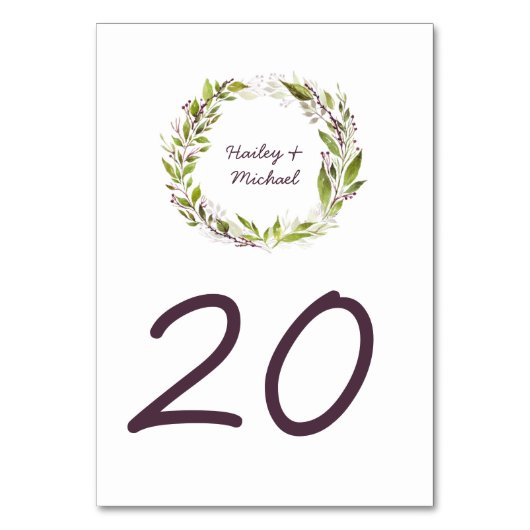 Aquarelle Serre Feuille Plum Berries Cartes de tab (Par défaut)