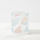 Aquarelle Shell Monogramme Verre givrée Café Mug (Centre)
