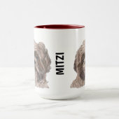 Aquarelle Shih Tzu Personnalisée Mug (Centre)
