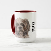 Aquarelle Shih Tzu Personnalisée Mug (Devant gauche)