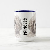 Aquarelle Shih Tzu Personnalisée Mug (Centre)