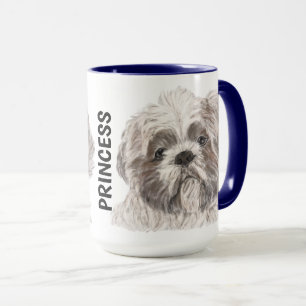Aquarelle Shih Tzu Personnalisée Mug