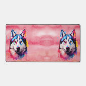 Aquarelle Sibérienne Husky Art coloré (Recto)