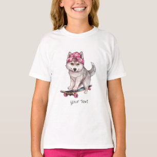 Aquarelle Sibérienne Husky Girl T-shirt