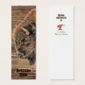 Aquarelle Signet animal de bison américain (Devant & derrière)