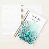 Aquarelle simple Moderne Crystal Gold Planner (Devant avec enveloppe)