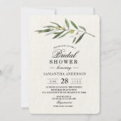 Aquarelle simple Olive Green Branch Invitation (Devant)