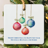 Aquarelle simple Photo ornements de Noël