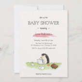 Aquarelle simple pour bébé garçon Invitation (Devant)