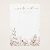 Aquarelle simple rose moderne Boucles d'oreilles f (Devant)