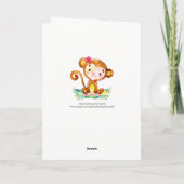 Aquarelle Singe Merci fille (Dos)