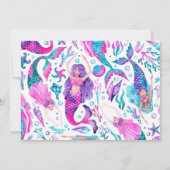 Aquarelle Sirène Anniversaire Merci (Dos)