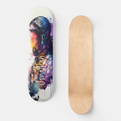 Aquarelle Skateboard Spaceman (Recto)