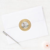 Aquarelle Skep Jardin métal or Étiquette de miel (Enveloppe)