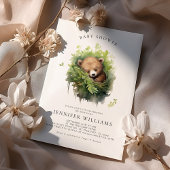 Aquarelle Sleeping Bear Baby shower Invitation