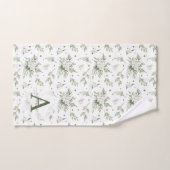 Aquarelle Snowberry White Cèdre Branche Noël (Serviette à main)