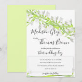 Aquarelle Snowdrops Art Floral Faire-part de maria (Devant / Derrière)