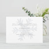 Aquarelle Snowflake Bereavale Merci funéraire (Debout devant)