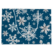 Aquarelle Snowflake Wrapper Grand sac cadeau (Dos)